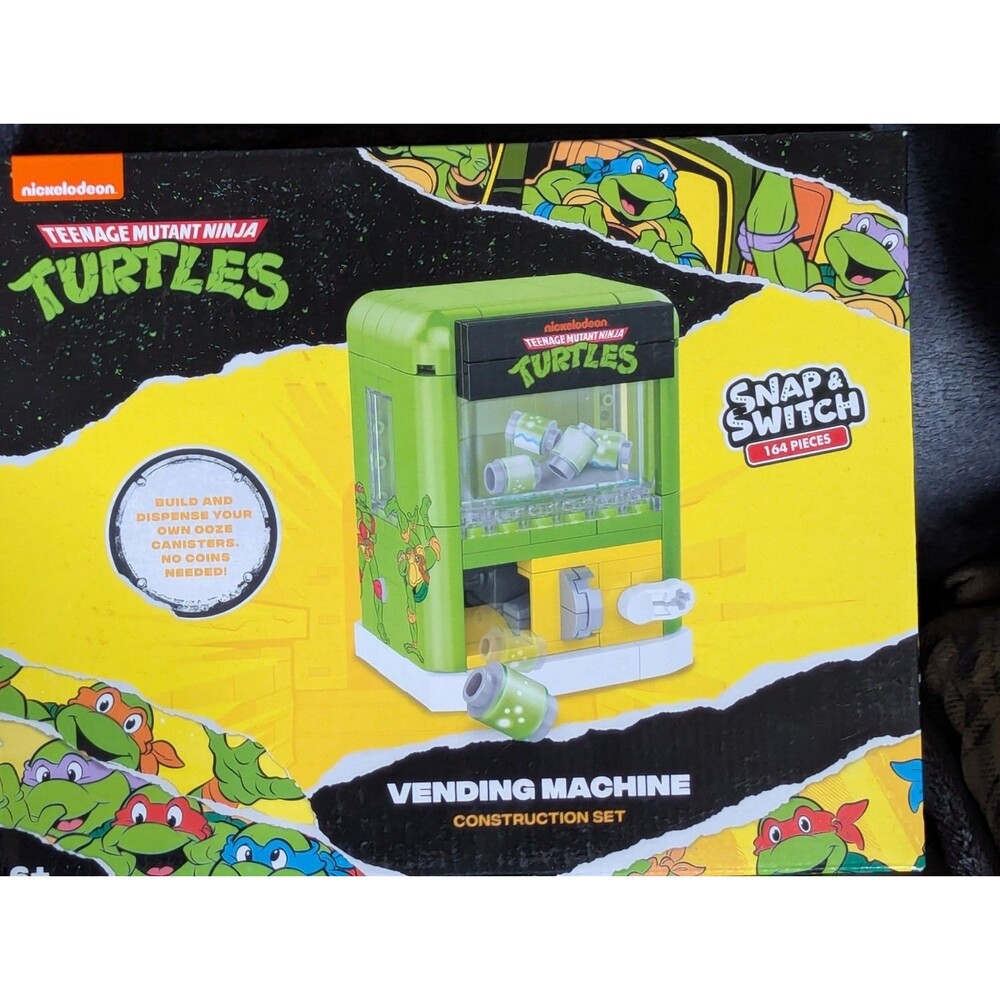 NIB Nickelodeon TMNT Vending Machine Construction Set Snap & Switch 164 Pieces